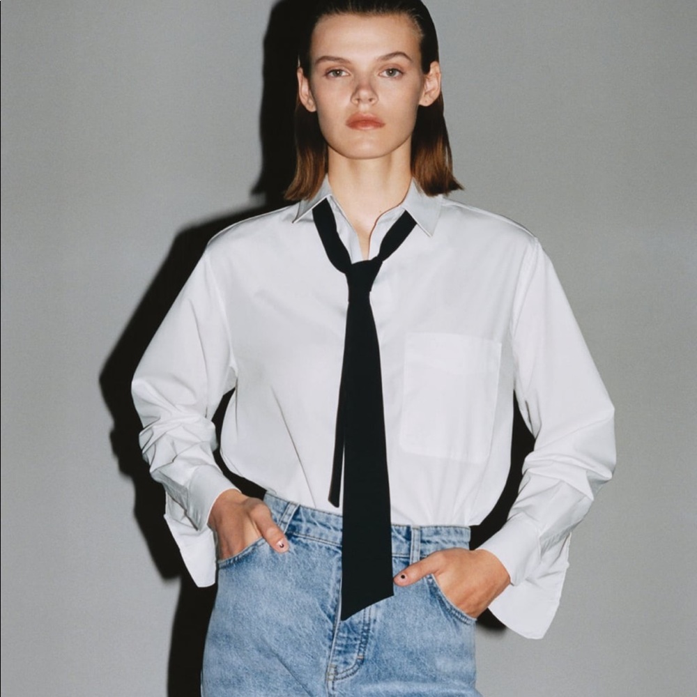 Zara Poplin Button Down - image 2